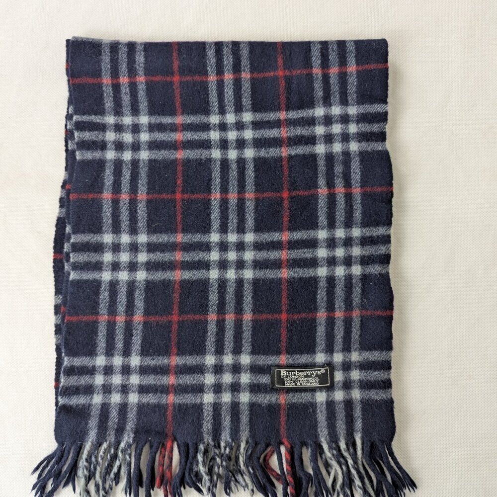 Burberry Lambswool Plaid Scarf Blue | Unisex | Iconic Nova | Fast Dispatch - Picture 2 of 7